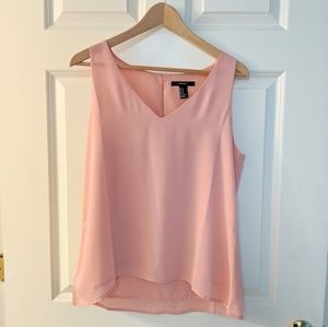 Pale pink flowy tank top blouse